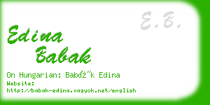 edina babak business card